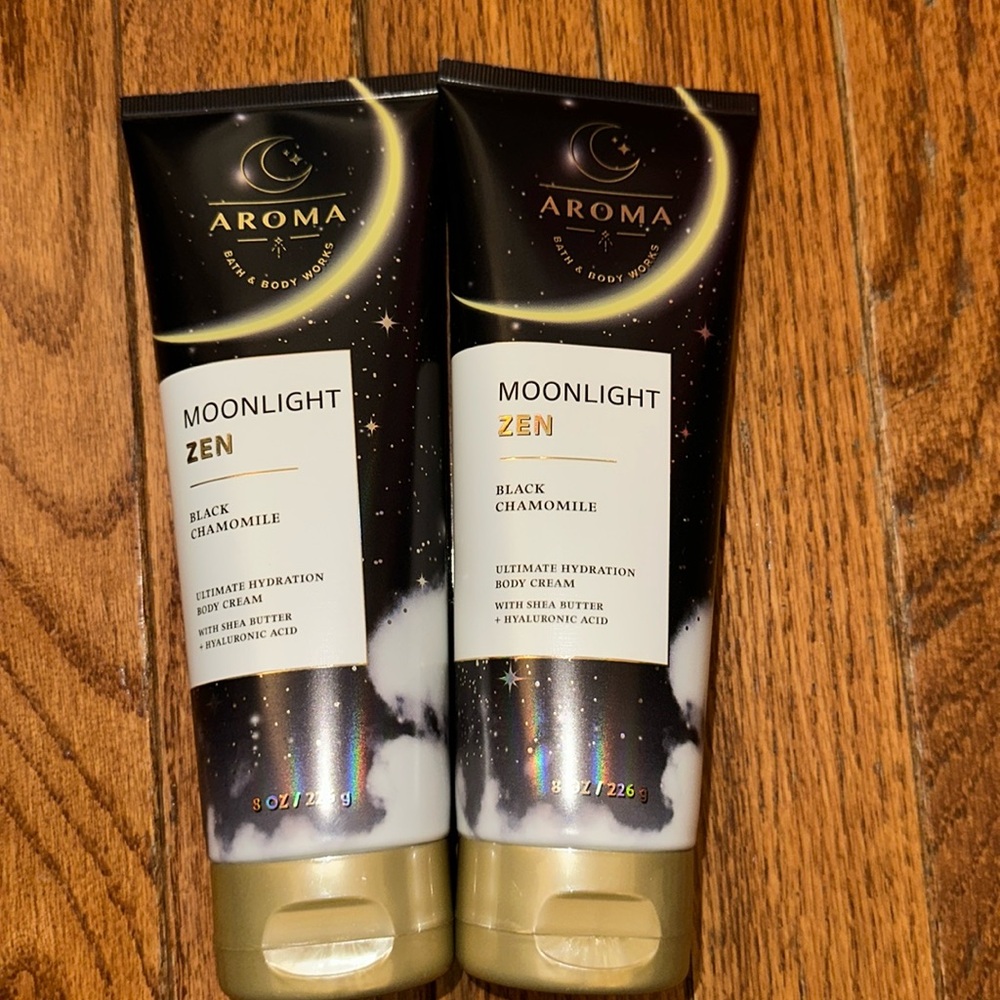 BBW AROMATHERAPY BODY Cream 2pc set Black Chamomile